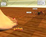 giantess jessica soles aliens victoria story shrunken_people jessi_and_vicky under_foot tiny_mk digital_render