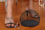 collage feet high_heels slave shrunken_men sandals cage mip100 cleaning nail_polish