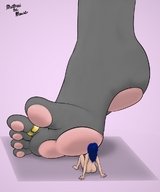 giantess feet furry giant soles paws shrunken_woman paw_pads