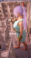 giantess city handheld barefoot purple_hair ruins neko_witch_tiffany happy_birthday_tiffy tiny_mk
