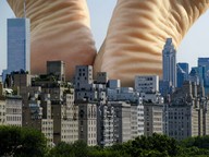 collage giga city soles unknown_artist giantess_feet behind_buildings