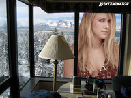 giantess collage blonde mountains snow kontaminator trees looking_in looking_at_tiny