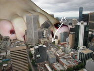 crush collage city destruction skyscrapers pedicure xs giantess_feet