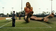 giantess collage barefoot shrunken_people chained looking_at_viewer attack_of_the_fifty_foot_cheerleader soccer_field