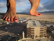 collage barefoot desert unknown_artist sand trucks under_foot pedicure giantess_feet parking_garage crushed_trucks