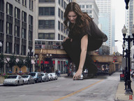giantess collage city brunette jr vehicles vehicle_crush looking_at_tiny