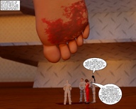breasts crush alien barefoot blood gore shrunken_people cruel ufo tiny_mk jessica_and_victoria spacecraft chapter_4
