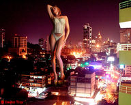 giantess collage city high_heels buildings lingerie night castor_troy lights
