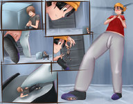 handheld domination in_shoe socks shrunken_men dragon_ball trapped under_foot pan between_fingers