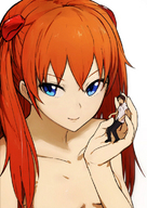 drawing gentle nude color blue_eyes handheld red_hair asuka shrunken_men neon_genesis_evangelion