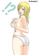 drawing crush panties blonde color butt bra shrunken_person