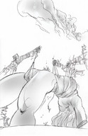 breasts giantess nude pussy city comic mamabliss monochrome bondage shrunken_people escape shipwreck transported
