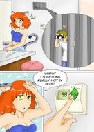 drawing vore comic color shrunken_men entrapment cat_girl sandwich spying in_sandwich