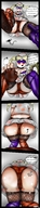 drawing panties color butt_crush low_angle boots harley_quinn hand bones batman point_of_view raised_foot