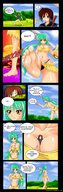 drawing giantess color barefoot cleavage anime caught between_fingers point_of_view raised_foot cramous between_breasts