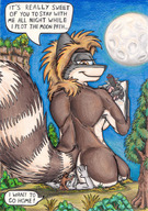 drawing furry wolf butt_crush cerberus captions