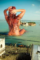 giantess collage buildings wet island red_hair sitting people boats sideboob tolik venice behind_view
