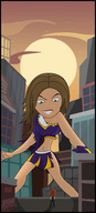 breasts drawing giantess city mega color cleavage skirt buildings brunette cheerleader kim_possible uniform cartoon dark_skin disney top ripped_clothing hotrod2001 looking_at_tiny bonnie_rockwaller