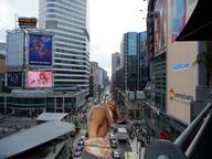 giantess collage city barefoot soles lying_down skyscraper streets vehicles looking_at_viewer downward_angle mw2