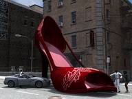 high_heels buildings shoes people streets vehicles giantess_high_heel digital_render