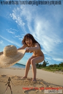 collage nude blonde beach asian shrunken_woman sand captured