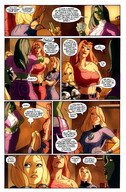 size_difference blonde comic butt armor story green_hair red_hair twintails muscles amazon pants fantastic_four belt dialogue tiara hands_on_hips valkyrie green_skin she-hulk invisible_woman marvel_comics bare_midriff susan_storm thundra