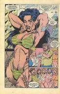 growth giantess comic swimsuit outgrowing_building tara ripped_clothing femforce