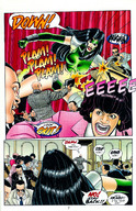 growth giantess city comic black_hair gun story gloves boots dialogue bodyguard assian bare_legs masada team_youngblood bare_midriff