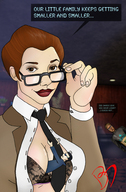 breasts drawing gentle color clothed bra glasses amazon shrunken_man bd between_breasts