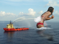 bikini giantess collage ocean wonderslug wading naomi_millbank_smith