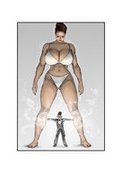 drawing growth giantess small_man size_difference color barefoot mini_giantess magic magician biggals
