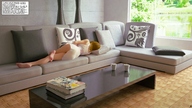 crush sleeping barefoot shrunken_men under_foot sofa darkangle989 tiny_mk angles_playground digital_render