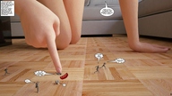 barefoot shrunken_men finger_crush under_foot darkangle989 tiny_mk angles_playground digital_render