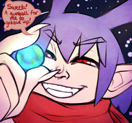 drawing vore earth color giant planet disgaea between_fingers sheela laharl