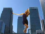 giantess collage city blonde unknown_artist skyscrapers looking_at_viewer