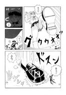 female giantess panties manga upskirt blonde monochrome somari shrunken_men foot_crush uniform cruel women undersole