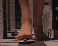 breasts giantess crush city barefoot vehicles jessi_and_vicky under_foot jessi tiny_mk chapter_7 digital_render