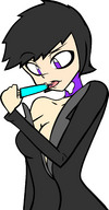 drawing giantess vore color clothed punk mouthplay shrunken_woman popsicle jj-psychotic no_background
