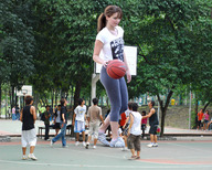 giantess collage clothed small_men wonderslug basketball jennifer_lawrence basketball_court
