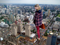 giantess collage city blonde walking skyscrapers looking_at_viewer docop taylor_swift