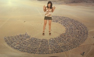 giantess landscape long_hair mouth cleavage desert brunette sandals surprised shorts worship giantess_katelyn looking_down outdoors crowds camp