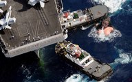 breasts giantess collage ocean jets aircraft_carrier tug_boats