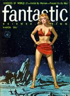 drawing giantess mega alien blonde space planet story sandals sci-fi vintage science_fiction astronauts cover_page asteroid fantastic goddess_of_world_21