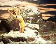 giantess collage blonde vehicles looking_at_viewer white_boots avalanche