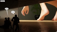 crush barefoot shrunken_men under_foot between_fingers licking_lips darkangle989 tiny_mk angles_playground looking_at_tiny digital_render