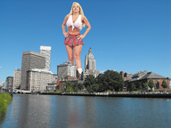 collage mega blonde destruction cleavage buildings low_angle wonderslug legs airplane looking_down river hands_on_hips mini_skirt giantess_nicole nicole_moser