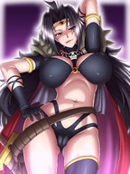 color swimsuit sword cleavage anime low_angle camel_toe gloves belly looking_down point_of_view licking_lips slayers looking_at_viewer otome_game naga_the_serpent