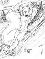 drawing furry monochrome giant beach fox artie cougr