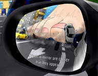 drawing giantess city color toes barefoot traffic highway streets reflection mirror vehicle_crush hank88 rear_view_mirror