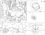 drawing anthro comic monochrome butt giant penis buildings domination anal_insertion foot_crush bus cruel vehicles between_feet vehicle_crush beak 5-d large_penis